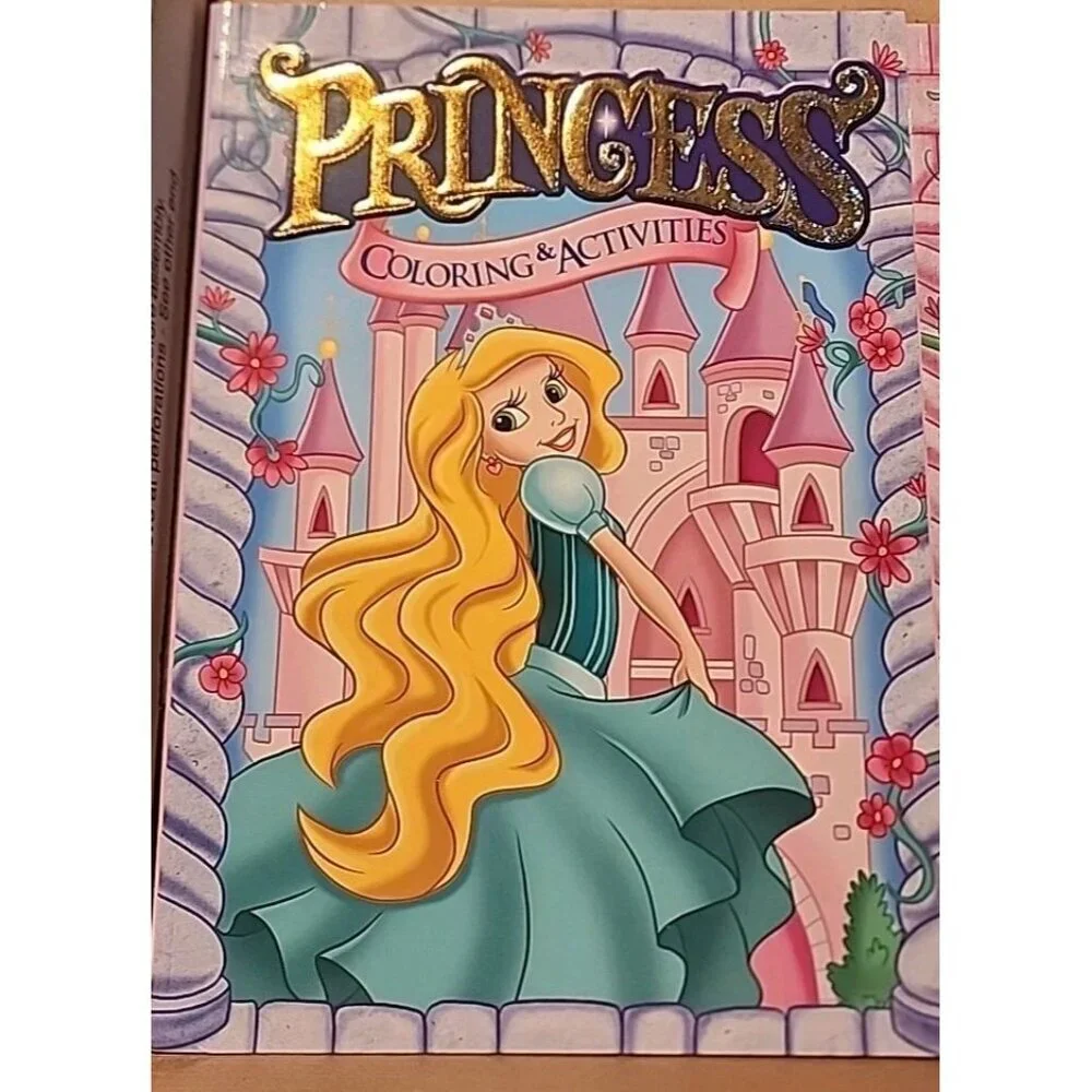 2 Pack PRINCESS Fun Coloring & Activities Colorful Book 96 Pages BRAND NEW!